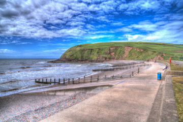 Canvas Print - St Bees Cumbria England UK coast village near the Lake District colourful hdr