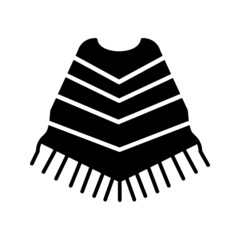 Sticker - Unique Poncho Vector Glyph Icon