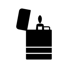 Poster - Unique Lighter Vector Glyph Icon