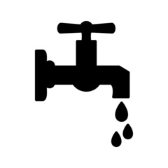 Wall Mural - Unique Water Tap Vector Glyph Icon