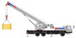 Color image of a crane with a load.