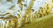 Speleothem cave formations in Karain cave, Yagca, Turkey