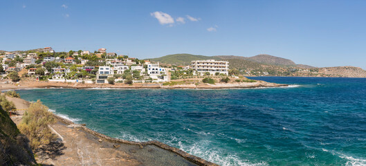 Wall Mural - Panorama with sea view on Daskalio gulf in Keratea in Athens in Greece