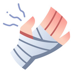 Wall Mural - hand injury treatment icon