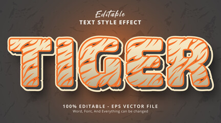 Poster - editable text effect, tiger text on vintage color style effect