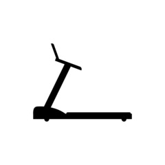 Treadmill icon. Running machine and walkingpad icon. Vector illustration on white blank background.