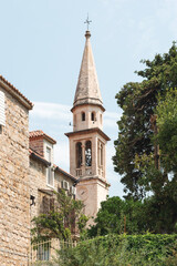 Wall Mural - Building of Catholic church of St. John in Budva, Montenegro.