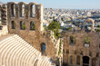 greek amphitheater to the Acropolis of Athens in Greece