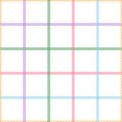 Aufkleber - pastel multicolored checked tattersall seamless design for pattern and background