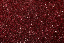 Beautiful Shiny Burgundy Glitter As Background, Closeup