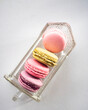 macarons on a white background