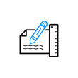 © Prosenjit Paul - Ruler, pencil and paper icon vector
