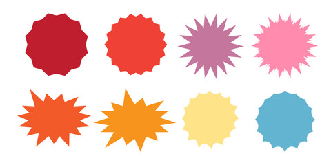 Wall Mural - starburst speech bubbles set. bursting icon. starburst isolated icons set