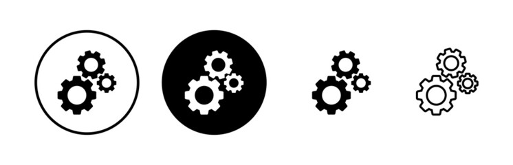 Setting Icons set. Setting vector icon. Cog Settings Icon Symbol. Gear