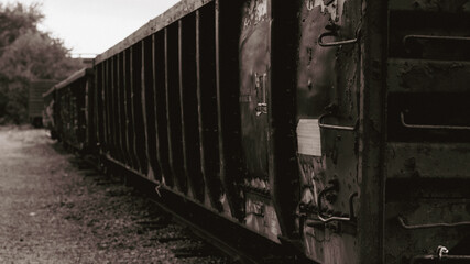 Wall Mural - Closeup shot of an old train