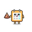 © heriyusuf - cute calendar cartoon eating pizza