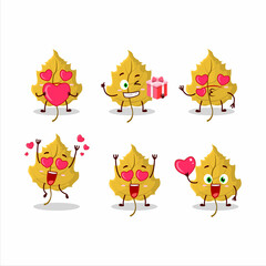 Canvas Print - Hazel leaf cartoon in character with love cute emoticon