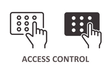 Aufkleber - access control icon on white background. vector illustration.