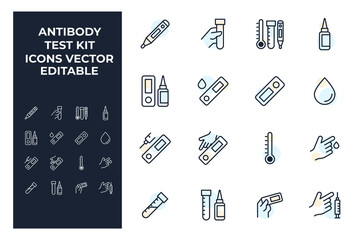 set of Antibody Test Kit elements symbol template for graphic and web design collection logo vector illustration