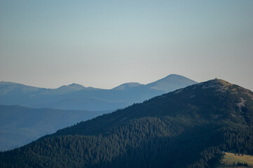 Wall Mural - panorama of the carpathian mountains, beautiful summer landscape