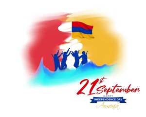 vector illustration for independence day-Armenia-21 September