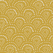 Boho seamless pattern with wavy scalloped shapes. Hand-drawn dots and arcs abstract background. 