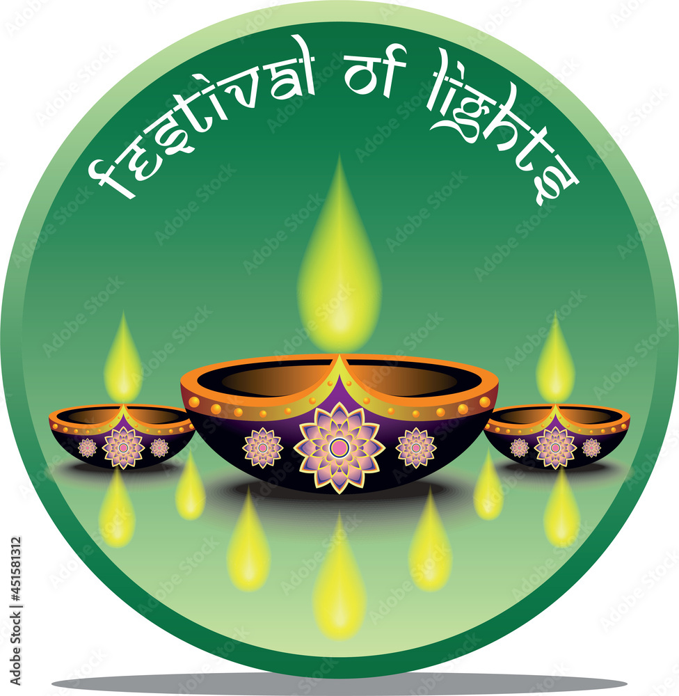 candle illustration, a set of diwali day light festival symbols Stock ...