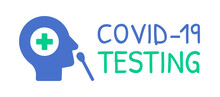 Covid-19 testing banner illustration.