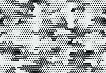 seamless camouflage pattern. repeating digital dotted hexagonal camo military texture background. ab