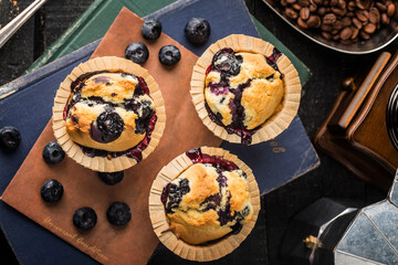 Poster - Dessert: Fresh Blueberry Muffin Cake