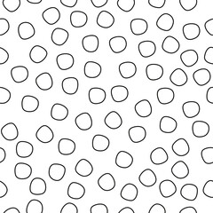 Poster - Simple black rings. Vector repeated shapes pattern.