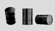 black oil barrel on transparent background,clipping path