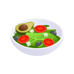 Canvas Print - Salad Isometric Icon