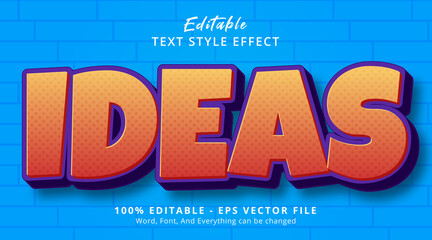 Fototapete - Editable text effect, Ideas text on headline poster style effect
