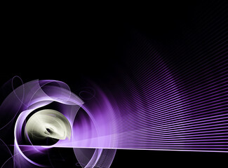 Poster - Abstract color dynamic background with lighting effect. Fractal wavy. Fractal art