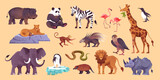 Fototapeta Pokój dzieciecy - Zoo Animals Set