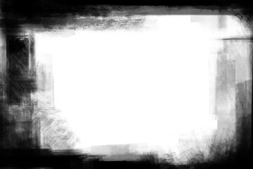 Wall Mural - Mask- frame in Grunge style. Gray scale abstract element