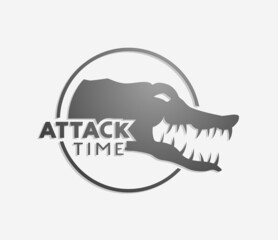 Poster - attack time angry reptile figure illustration