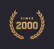 since 2000 emblem flat gold