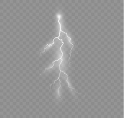 Wall Mural - set of zippers, thunderstorm and effect lightning.