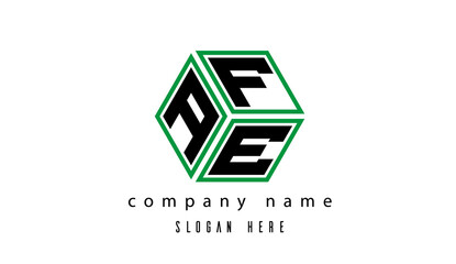 AFE polygon creative  letter logo