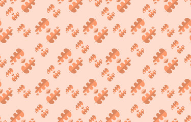 Seamless background with pattern of autumn leaves, vector illustration concept of fall, for wallpaper, textile, fabric pattern, carpet, or apparel.