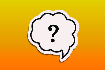 Aufkleber - Question mark sign icon, vector illustration. Flat design style FAQ button. Asking questions. Ask for help. Question mark stamp. Need information. Query.