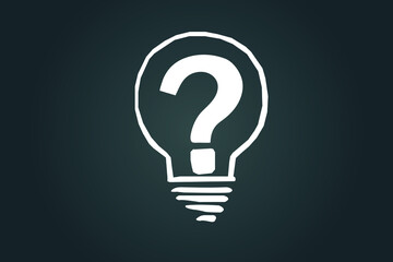 Aufkleber - Question mark sign icon, vector illustration. Question mark light bulb. FAQ button. Asking questions. Ask for help. Question mark stamp. Need information. Query.