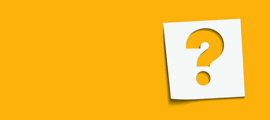Aufkleber - Question mark sign icon, vector illustration. Flat design style with long shadow. FAQ button. Asking questions. Ask for help. Question mark stamp. Need information. Query.