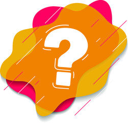 Aufkleber - Question mark sign icon, vector illustration. Flat design style with long shadow. FAQ button. Asking questions. Ask for help. Question mark stamp. Need information. Query.