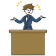 © たこ太 - スピーチする人　登壇