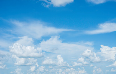 Wall Mural - Many white clouds in the blue sky