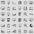 © andrej - Data Analysis Icons. Sticker Design. Vector Illustration.