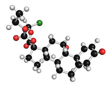 Loteprednol Etabonate Drug Molecule, Illustration
